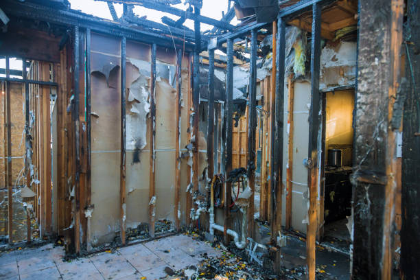 Professional Fire Damage Removal technician working in Mystic, CT
